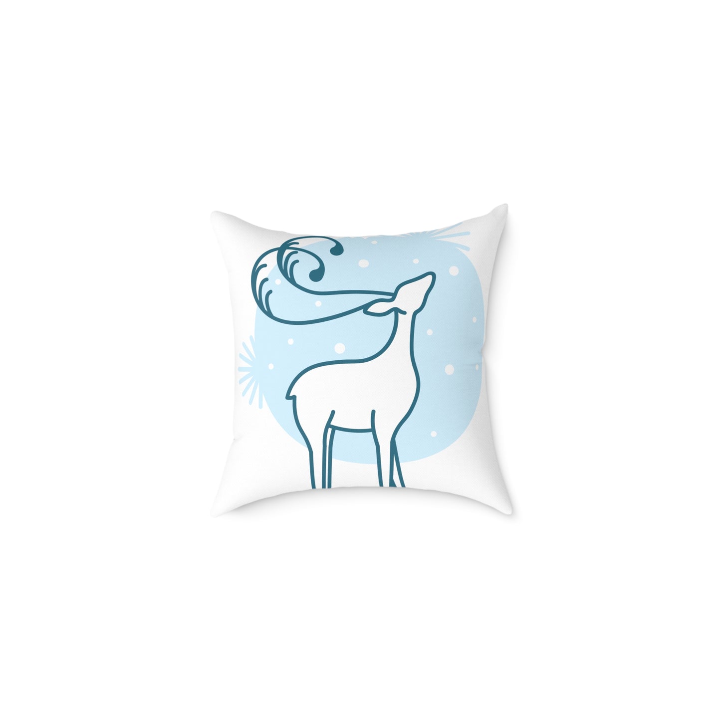 Square Canvas Pillow - Snowy Winter Wonderland Design