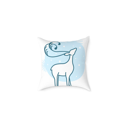 Square Canvas Pillow - Snowy Winter Wonderland Design