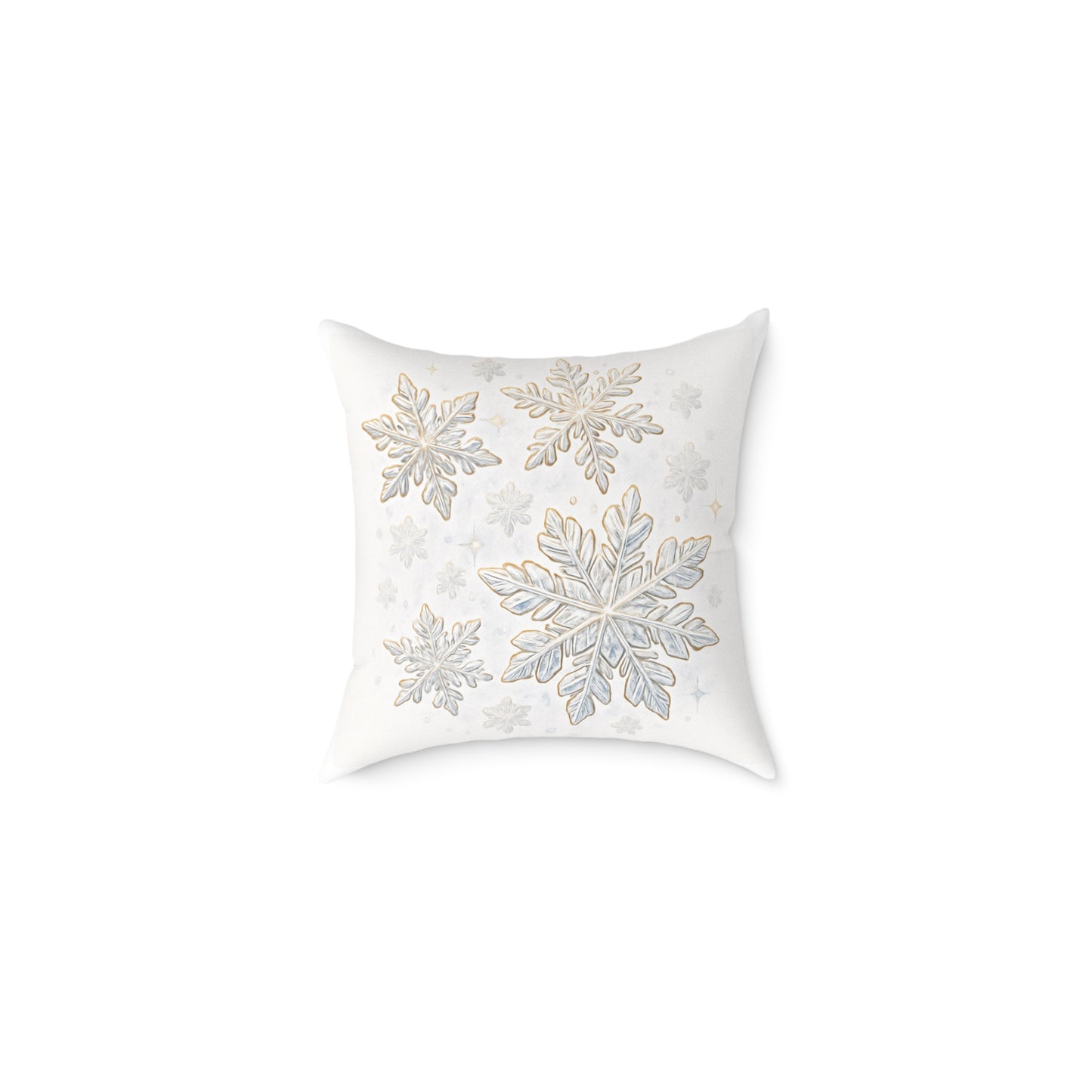 Square Canvas Pillow - Snowy Winter Wonderland Design
