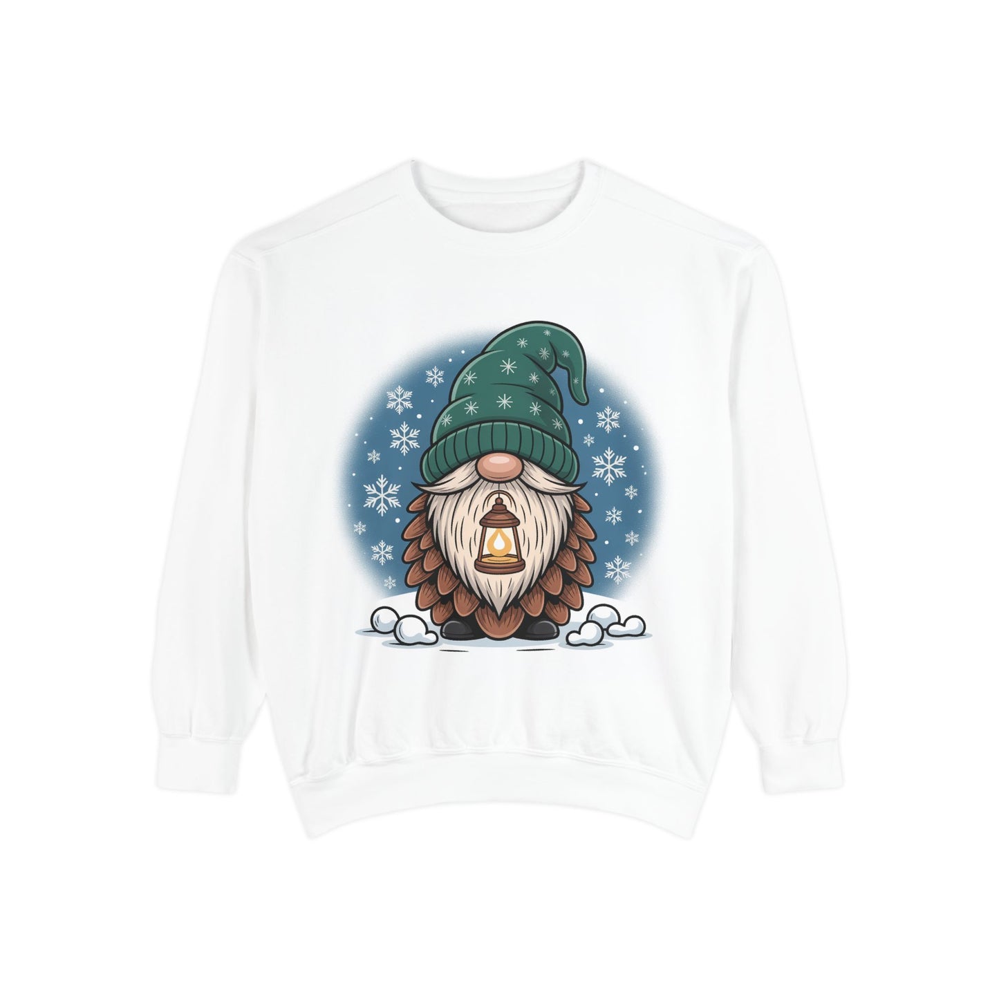 Gnome Sweatshirt - Cozy Unisex Garment-Dyed Sweatshirt