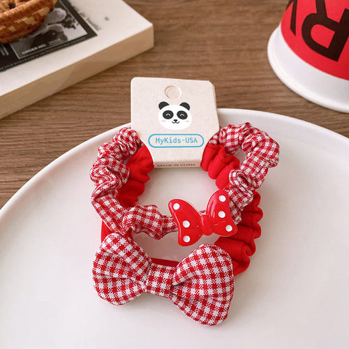 Versatile Red Cute Strawberry Little Bunny Fabric Hair Rope Hair Tie