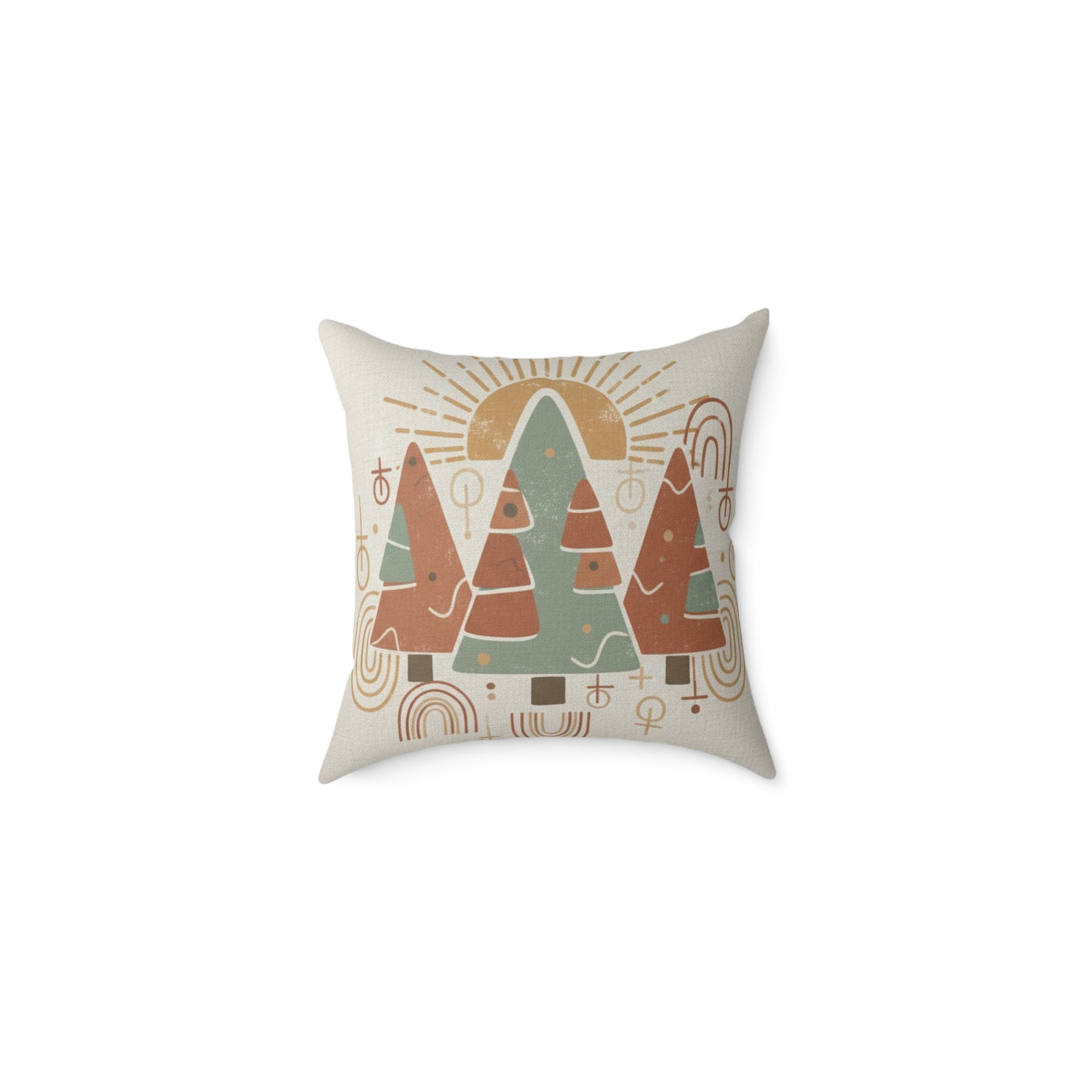 Christmas Square Poly Canvas Pillow Cover