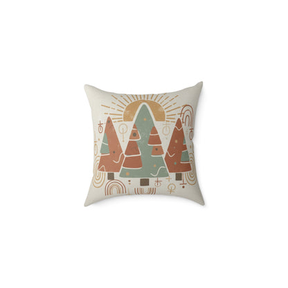 Christmas Square Poly Canvas Pillow Cover