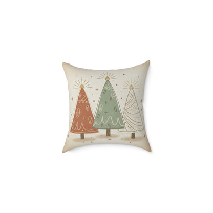 Christmas Square Poly Canvas Pillow Cover