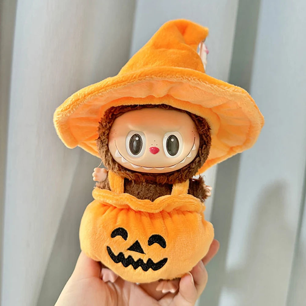 Halloween Pumpkin Replacement for Labubu 3.0 Doll Clothes Cute Decoration for 15/17cm Dolls