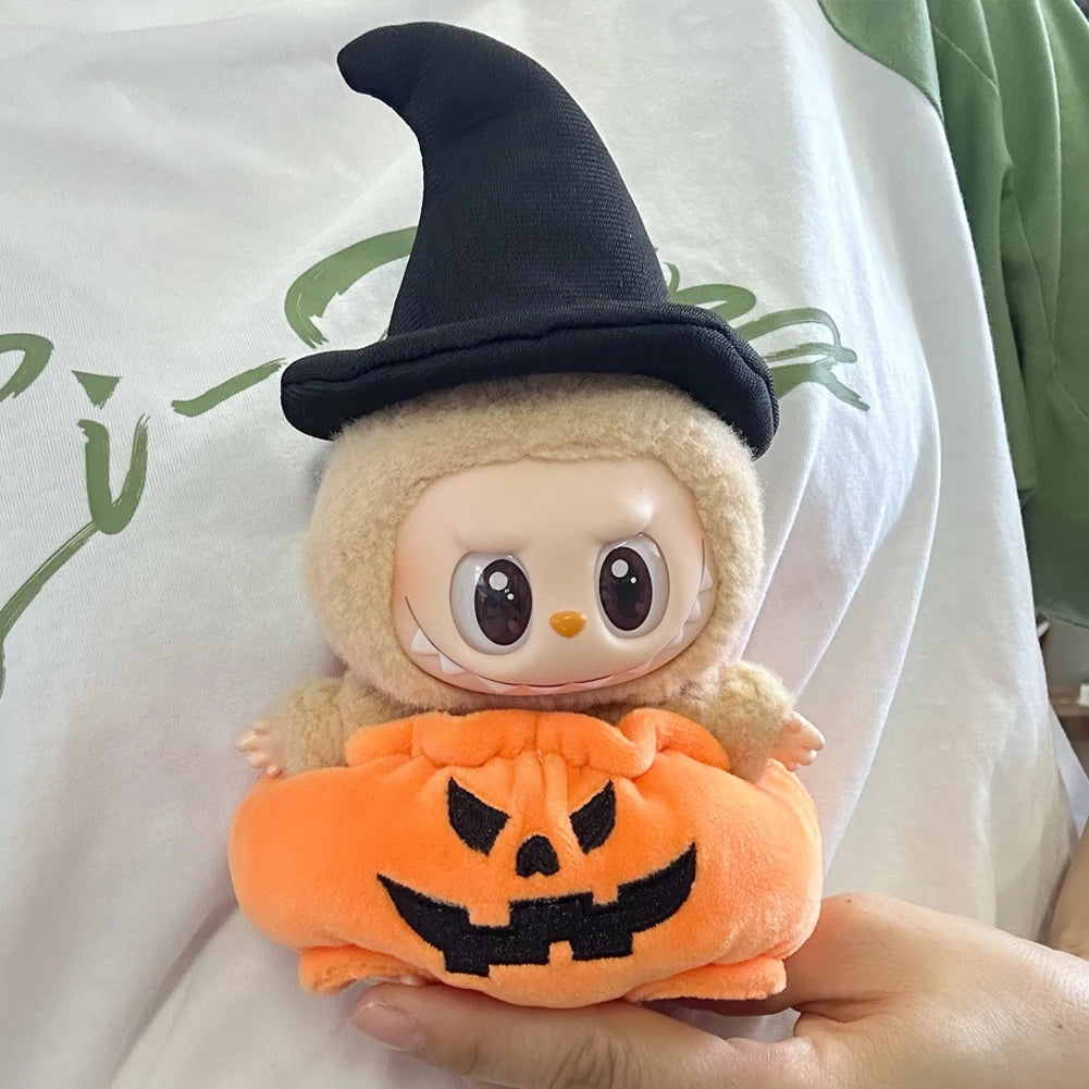 Halloween Pumpkin Replacement for Labubu 3.0 Doll Clothes Cute Decoration for 15/17cm Dolls