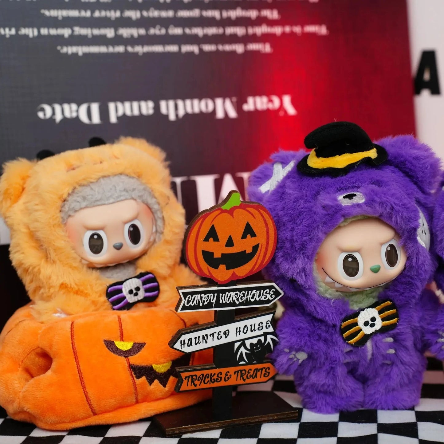 Halloween Pumpkin Replacement for Labubu 3.0 Doll Clothes Cute Decoration for 15/17cm Dolls