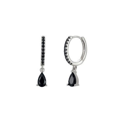 Zircon Round Earrings Women's Water Drop Simple