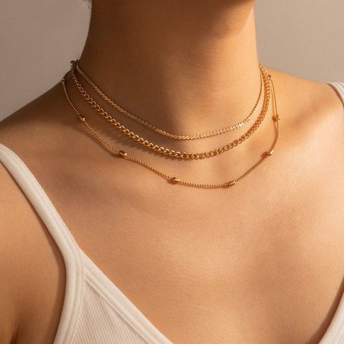 PAVOI 14K Gold Plated Dainty Layering Necklaces for Women | Snake